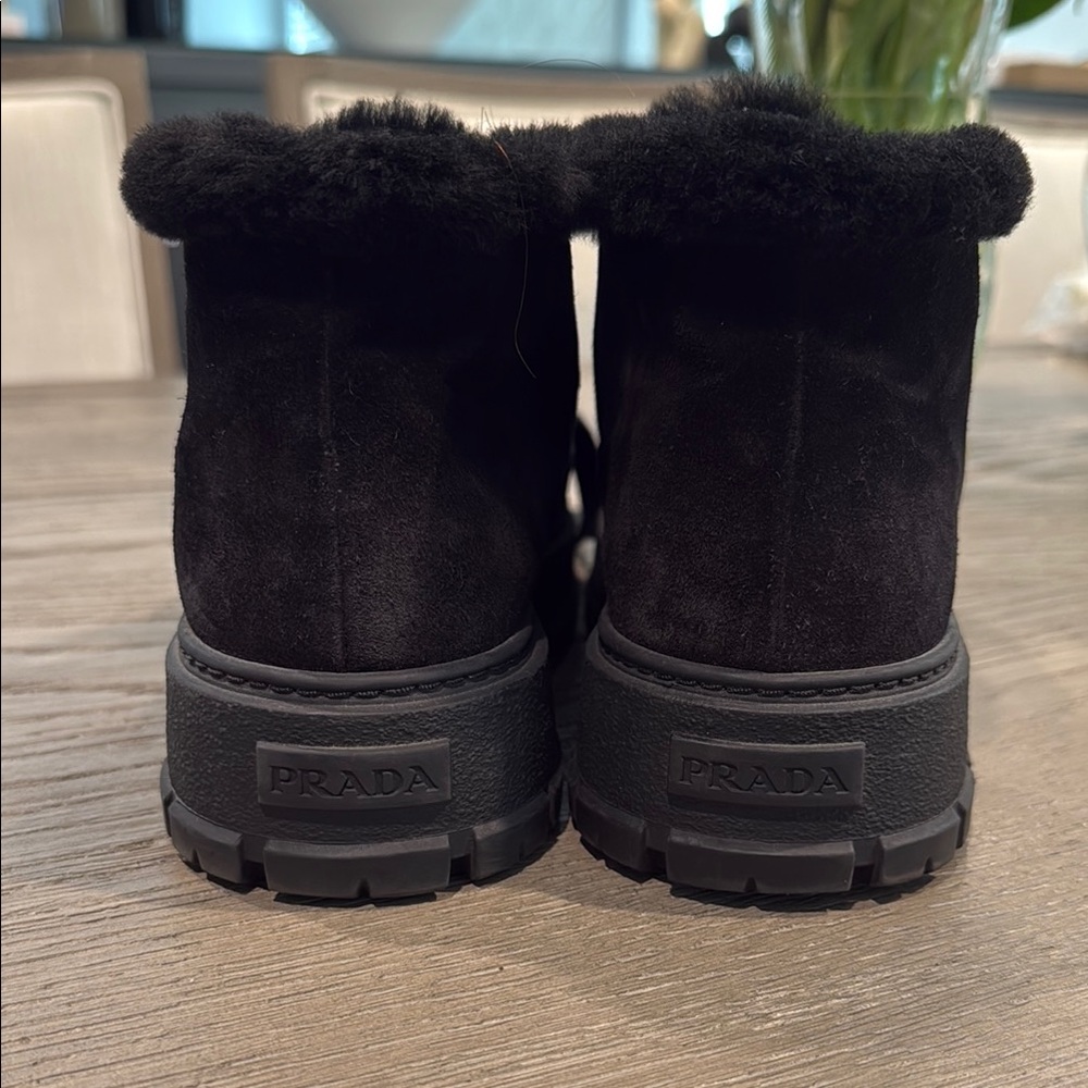 Prada Black Chunky Platform Sneakers - Picture 3 of 4